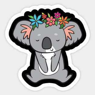 Koala with flowers Sticker